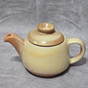Frankoma Pottery 2 Cup Tea Pot Brown Tan Pottery Ceramic